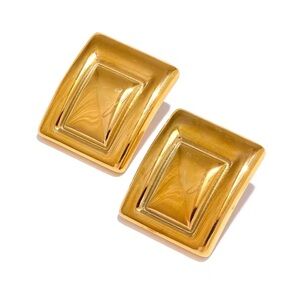 Gold statement earrings